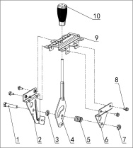 Chute Deflector Control Lever Parts