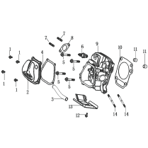 Cylinder Head (185F) Assembly